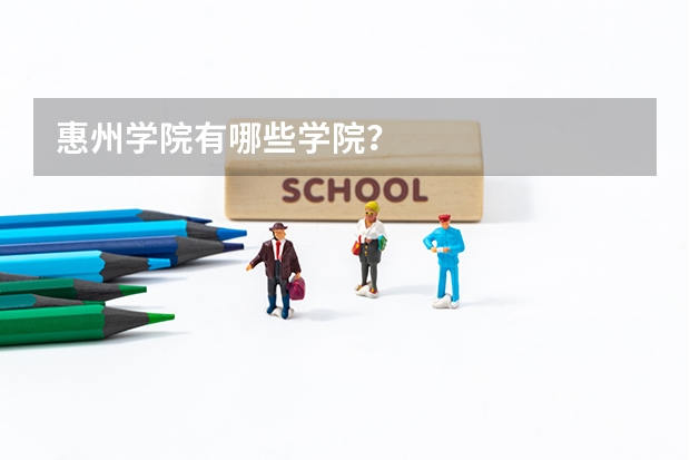 惠州学院有哪些学院？