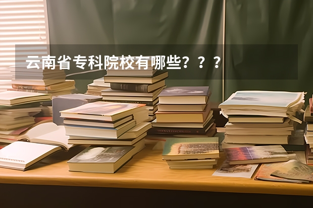 云南省专科院校有哪些？？？