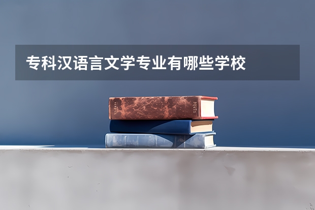 专科汉语言文学专业有哪些学校