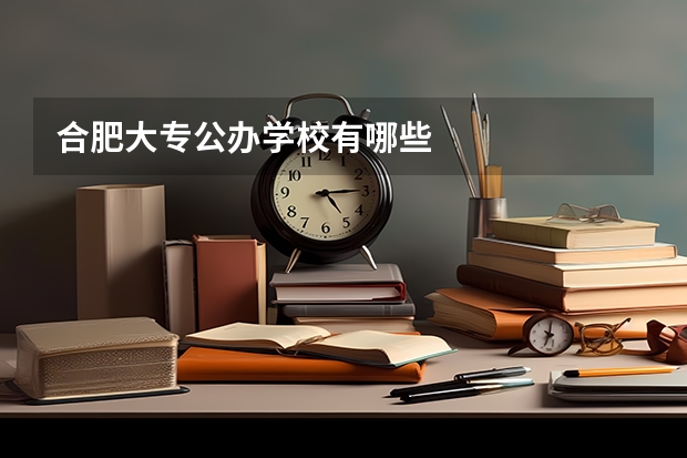 合肥大专公办学校有哪些