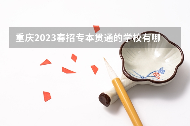 重庆2023春招专本贯通的学校有哪些