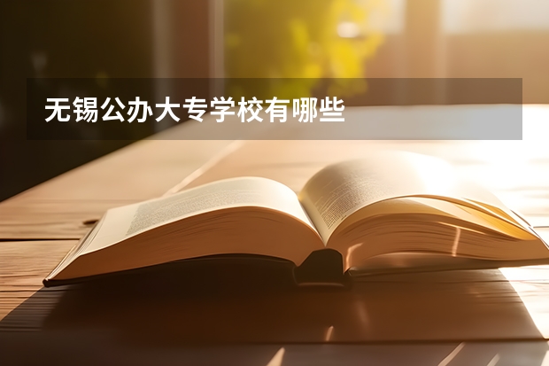 无锡公办大专学校有哪些