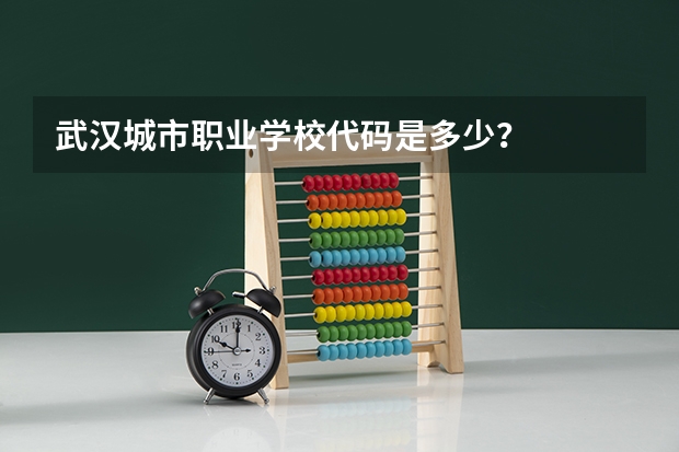 武汉城市职业学校代码是多少？