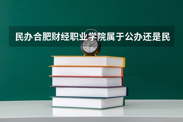 民办合肥财经职业学院属于公办还是民办学校 民办合肥财经职业学院教育水平怎么样