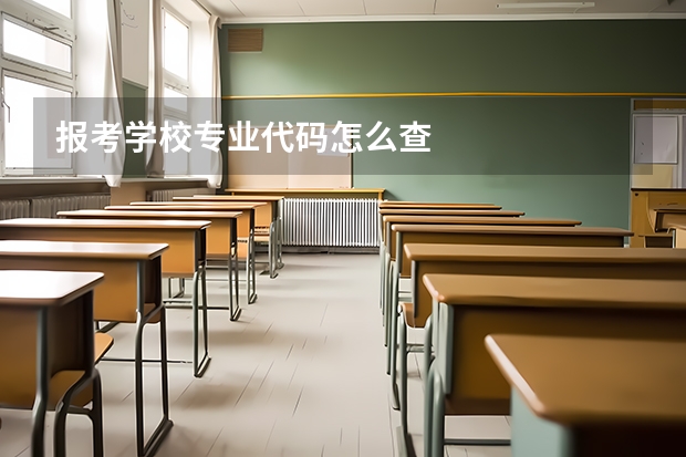 报考学校专业代码怎么查