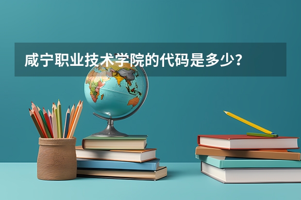 咸宁职业技术学院的代码是多少？