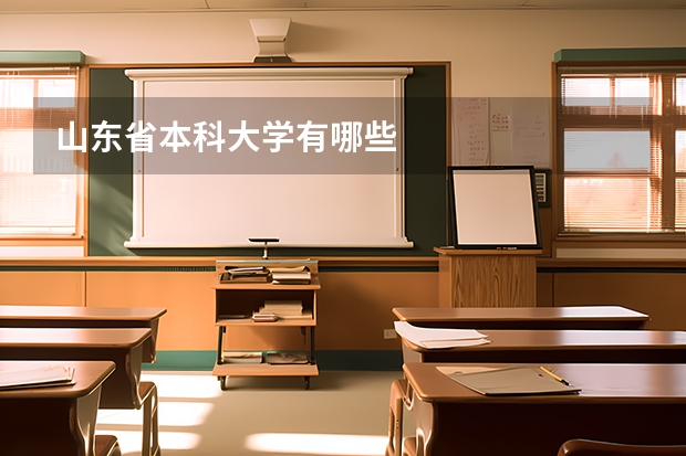 山东省本科大学有哪些